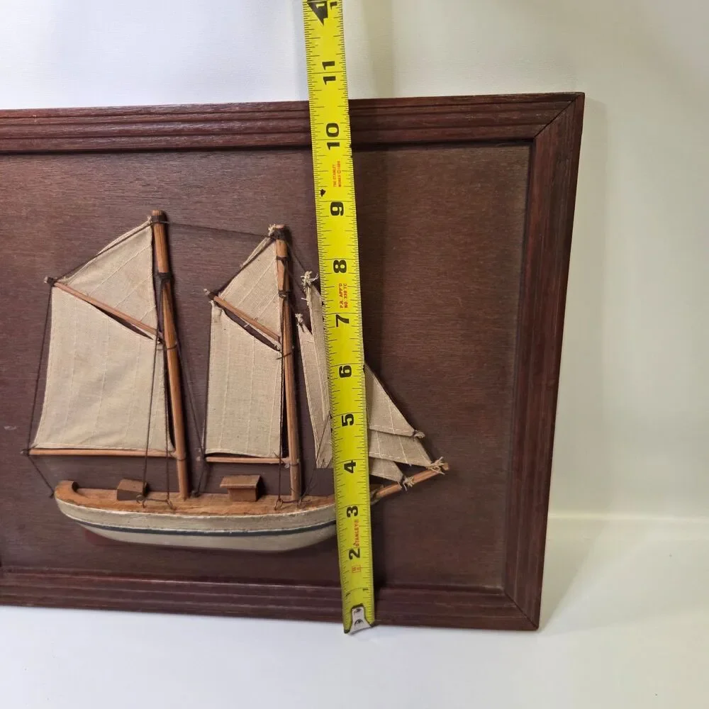 Sail boat Schooner Half Model Wall Art 3D Marine